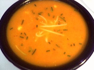 Crème de poivron rouge au boursin