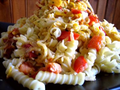Sauté de chou-rave au maccheroni