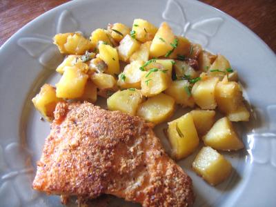 Filets de truite panés aux noisettes