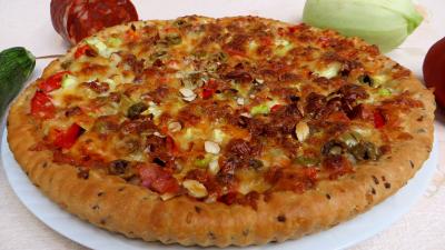 Pizza aux courgettes