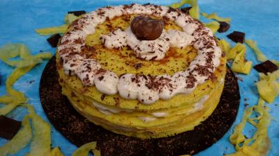 Gâteau de crêpes à la crème de marron