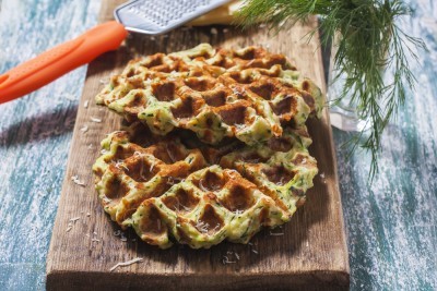 Gaufres salées aux courgettes
