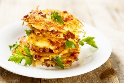 Röstis de pommes de terre au jambon de Parme