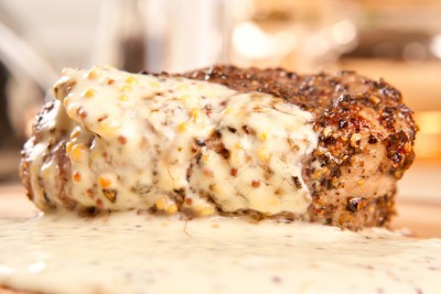 Filet mignon à la moutarde