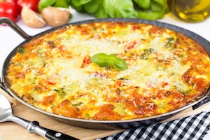 Quiche sans pâte au thon et au gruyère