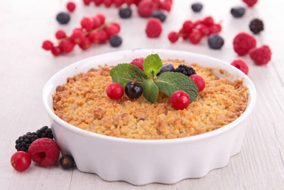 Crumble de pommes aux fruits rouges