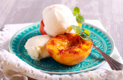 Nectarines rôties au miel