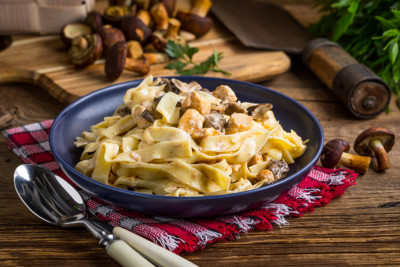 Tagliatelles au poulet et champignons