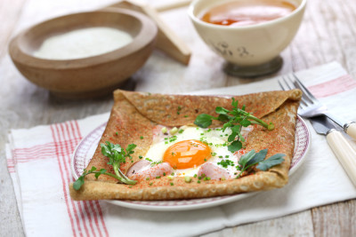 Galettes de sarrasin au bacon et emmental