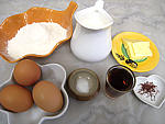 Ingrédients pour la recette : Crêpes au safran et au marsala
