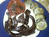 Image : Foie de boeuf à la crème d'oignons