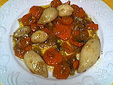 Image : Blancs d'encornets aux carottes