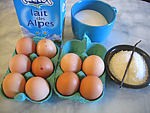 Ingrédients pour la recette : Crème anglaise à la noix de coco