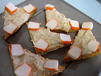 Image : Canapés pomme et surimi