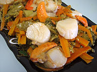 Image : Coquilles Saint-Jacques au gingembre façon chinoise