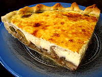 Image : Courgettes aux champignons en quiche