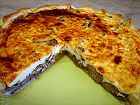 Image : Courgettes aux champignons en quiche