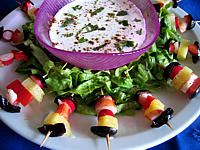 Image : Brochettes de crudités