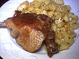 Confit de canard : Confit de canard aux pommes de terre