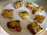 Image : Canapés au jambon et Fourme d'Ambert