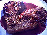 Image : Côtes d'agneau sauce aux framboises