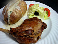 Image : Confit de canard sauce gorgonzola