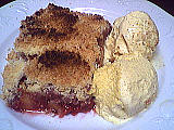 Image : Apple crumble aux framboises