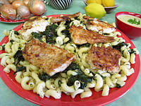 Image : Colin et espadon avec sa sauce aux fines herbes