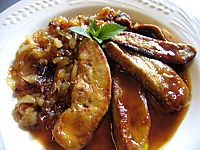 Image : Foie gras aux oignons confits