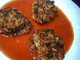 Image : Galettes de poireau au riz