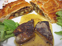Image : Foie gras et son chausson aux cèpes et panais