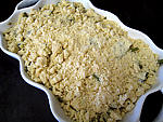 Crumble aux haricots verts et sa crème d'ail - 18.2