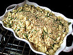Crumble aux haricots verts et sa crème d'ail - 19.2