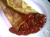 Image : Crêpes aux framboises