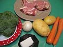 Ingrédients pour la recette : Côtes de veau sautées aux légumes