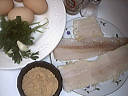 Ingrédients pour la recette : Colin en omelette