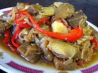 Image : Aubergines aux oignons à la chinoise