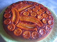 Image : Gâteau aux bananes et crème aux airelles