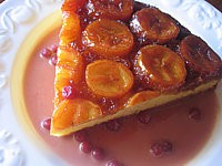 Image : Gâteau aux bananes et crème aux airelles