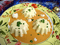 Image : Flans de chou-fleur et sa sauce crémée