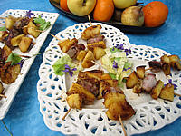 Brochettes de boeuf sucrées-salées