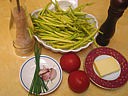 Ingrédients pour la recette : Haricots verts à la tomate