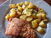 Image : Filets de truite panés aux noisettes