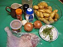 Ingrédients pour la recette : Cuisse de dinde rôtie aux rattes