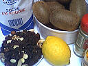 Ingrédients pour la recette : Confiture de kiwis aux fruits secs