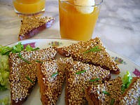 Image : Canapés aux graines de sésame façon chinoise