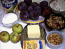 Ingrédients pour la recette : Crumble aux prunes