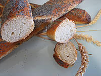Image : Baguettes de pain en direct aux graines de pavot