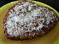 Image : Gâteau "cococitron" et sa crème de poire
