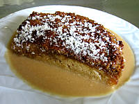 Image : Gâteau "cococitron" et sa crème de poire